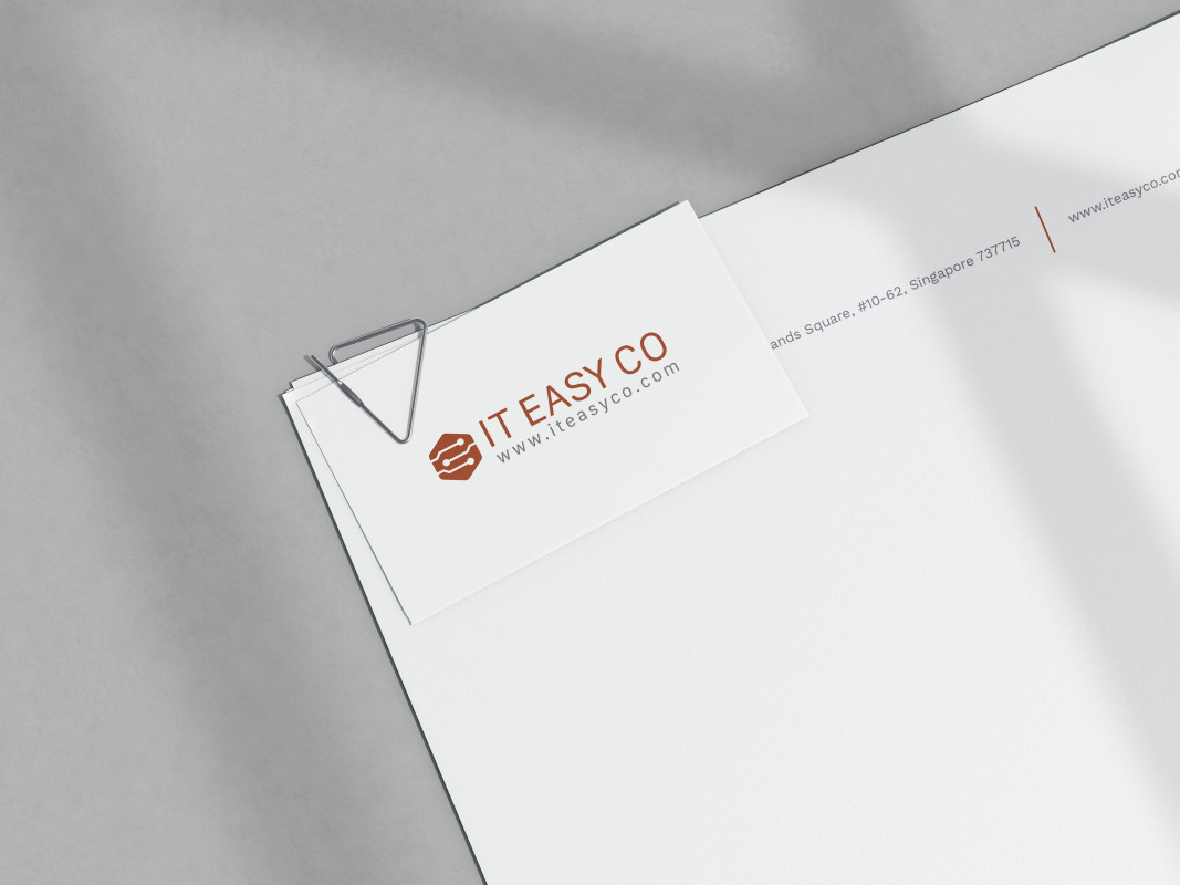 IT Easy Co - name card + letterhead mockup
